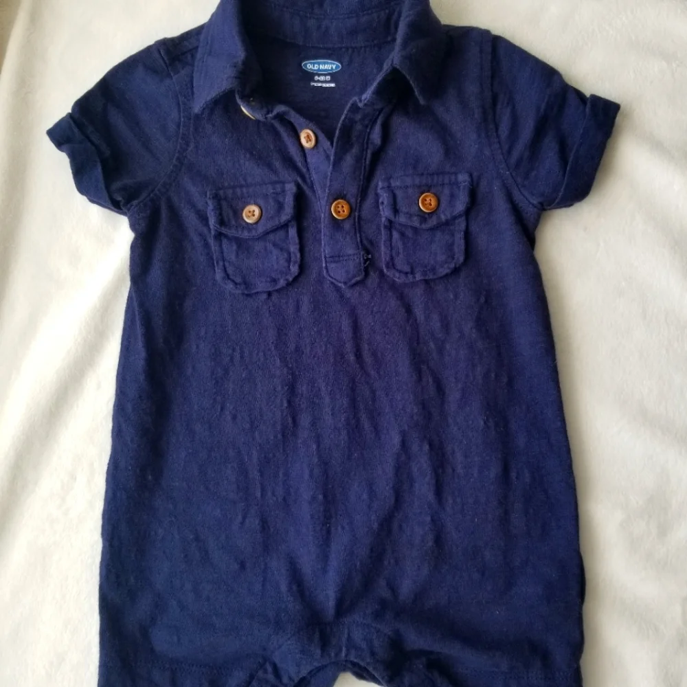 Old Navy Baby Romper Navy Blue - Picture 1 of 4